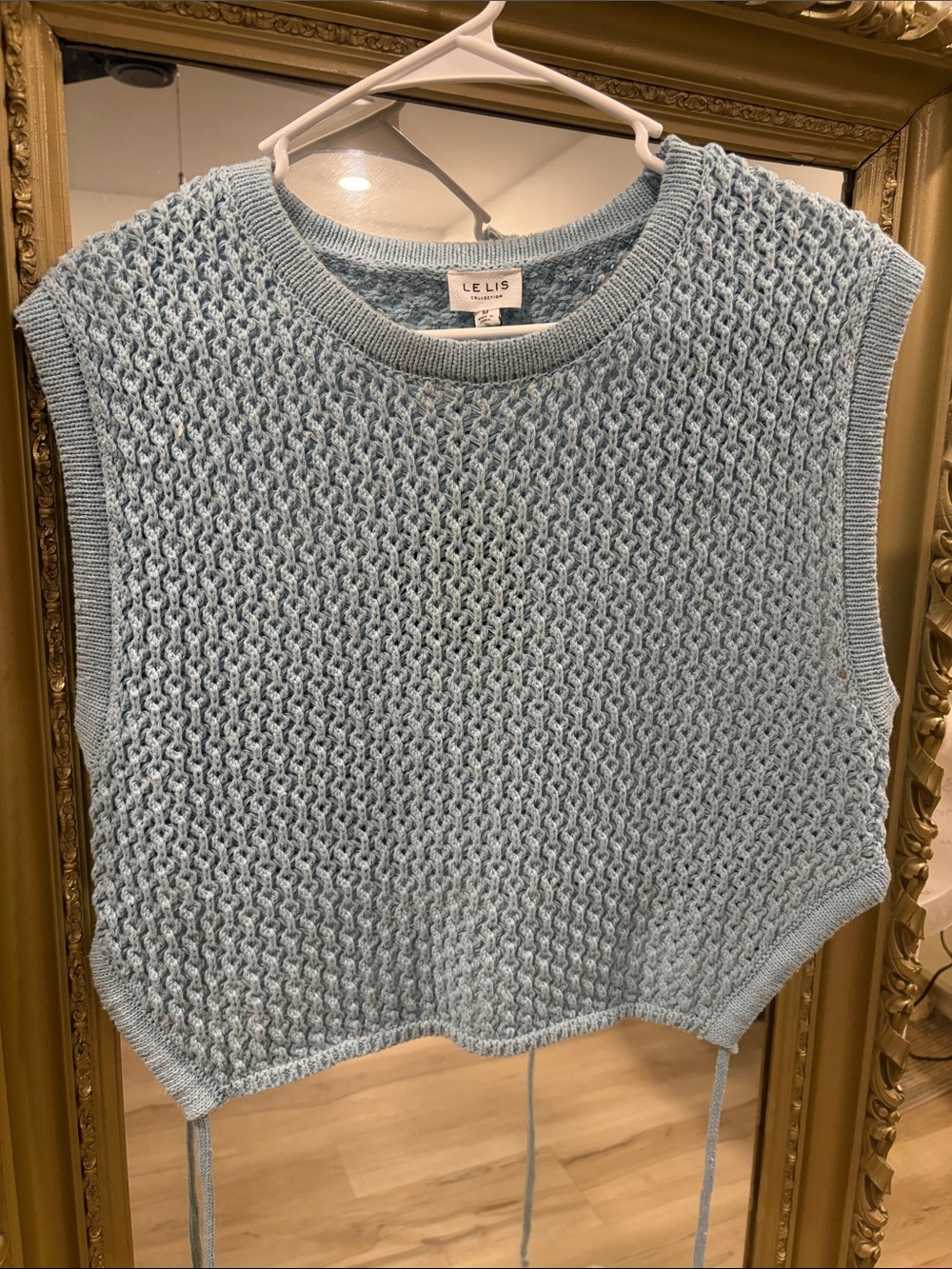 Le Lis Baby Blue Knit Sleeveless Tank